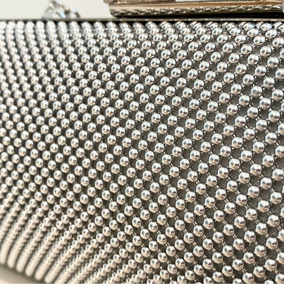 Jessica McClintock Silver Clutch Bag - Picture 7 of 11